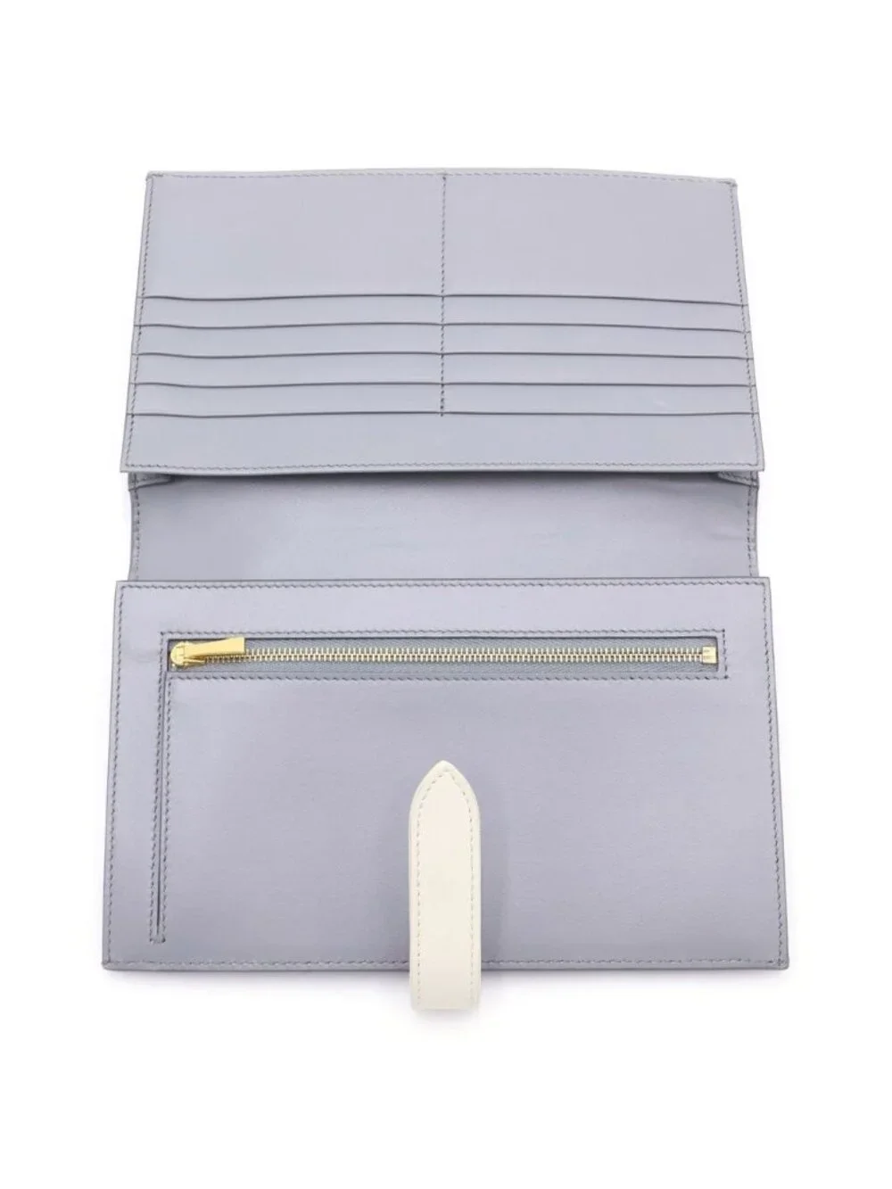 Celine Large Strap Wallet Bifold Gray